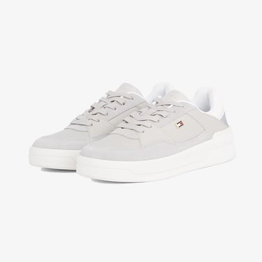  Tommy Hilfiger Essent Basket Metallic Kadın Gri Sneaker