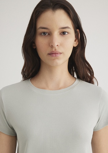  Mavi Gri Tişört Slim Fit / Dar Kesim 1612904-70084