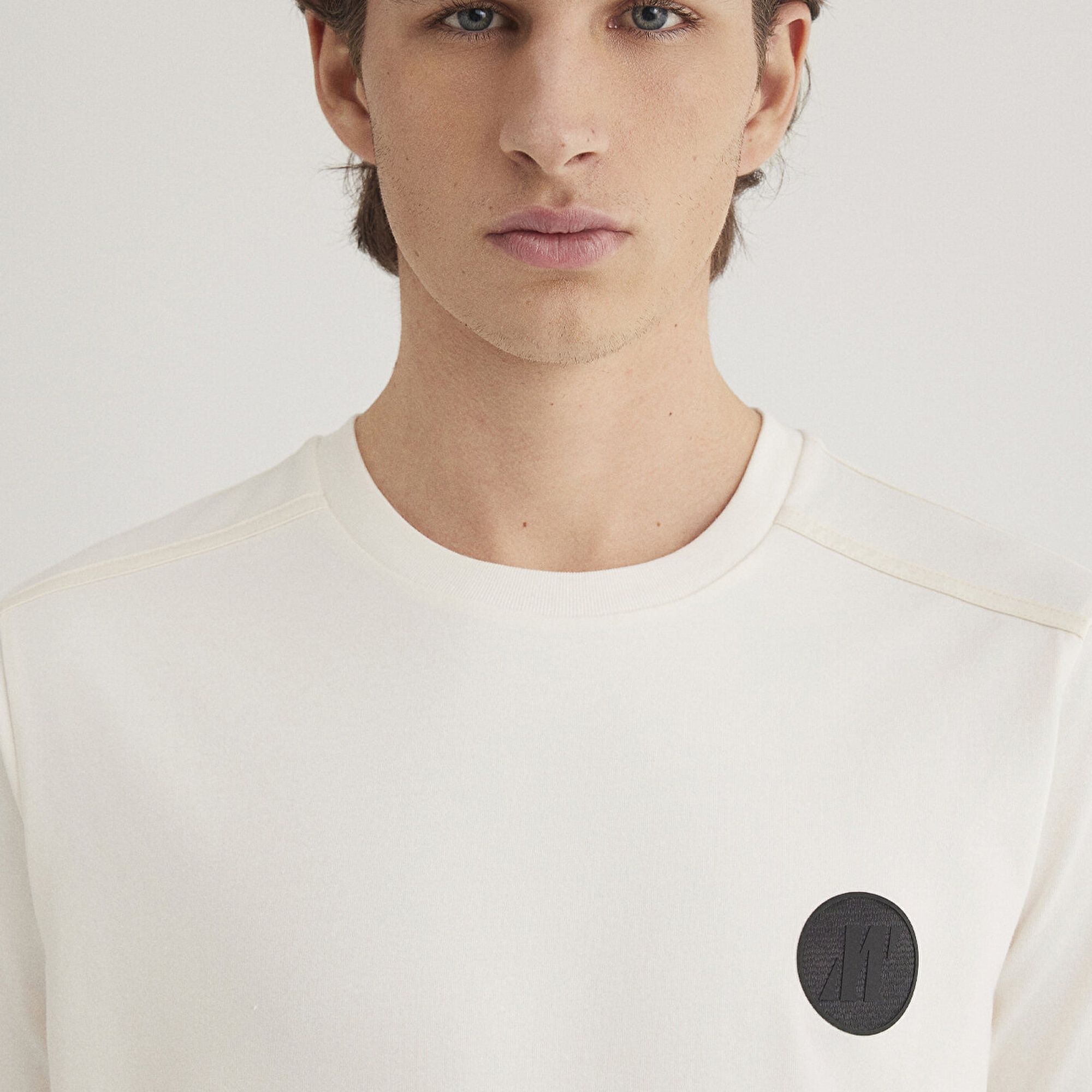 Mavi Mavi Pro Logo Ekru Tişört Muscle Fit 0612747-70057