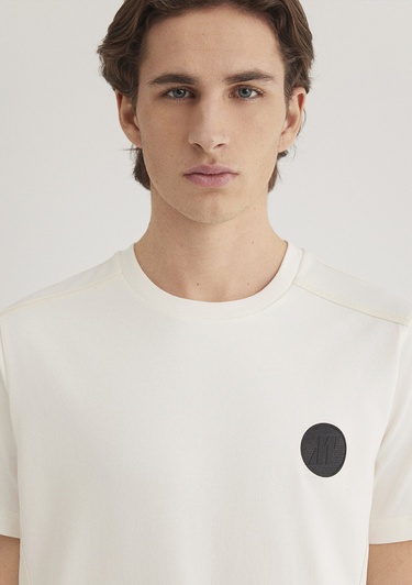  Mavi Mavi Pro Logo Ekru Tişört Muscle Fit 0612747-70057