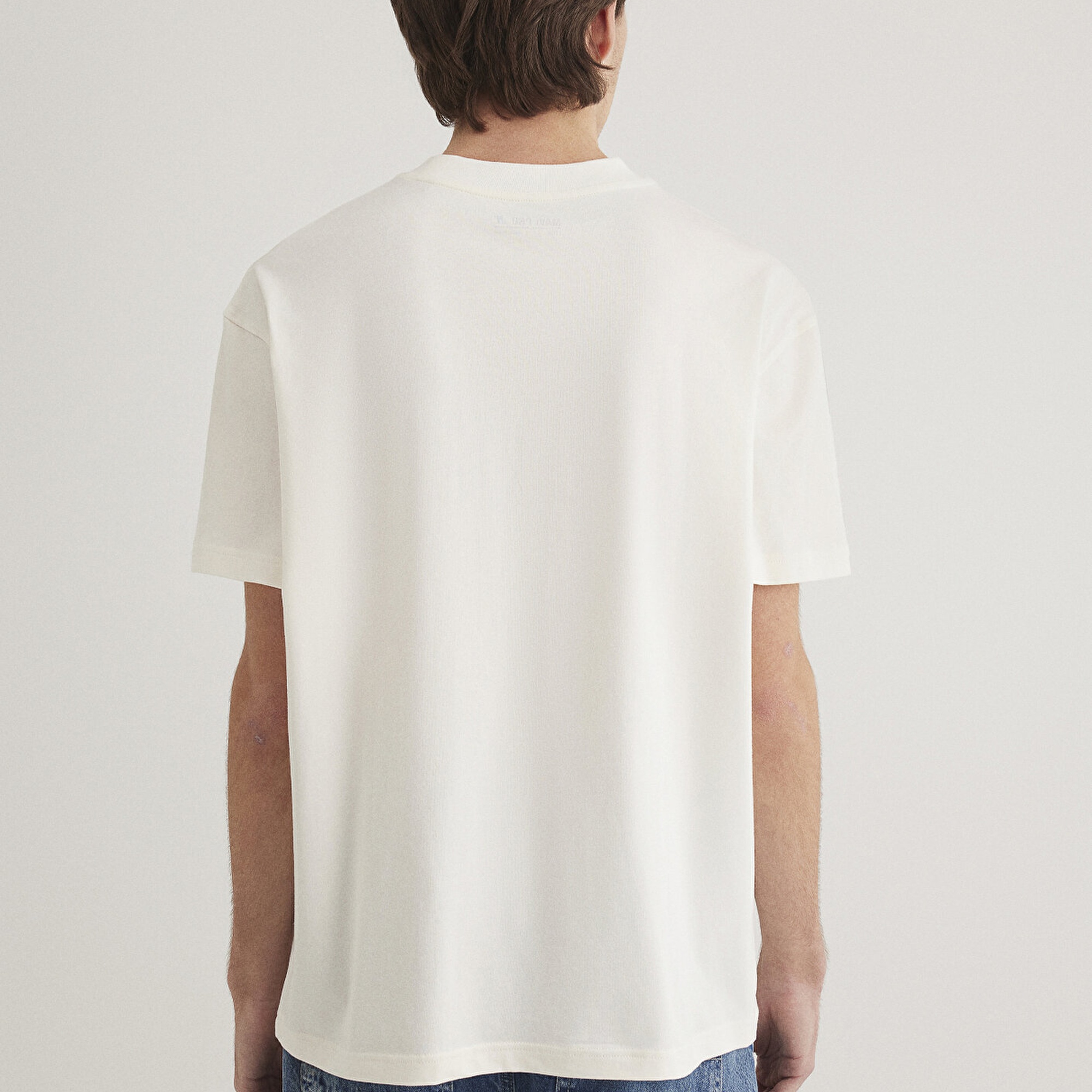 Mavi Mavi Pro Baskılı Beyaz Tişört Loose Fit / Bol Rahat Kesim 0612745-70057