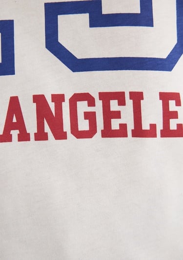  Mavi Malibu Baskılı Ekru Tişört Slim Fit / Dar Kesim 1613083-70057