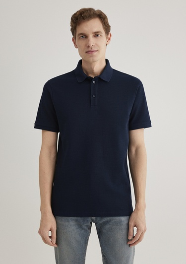  Mavi Lacivert Polo Tişört Slim Fit / Dar Kesim 0612521-70490