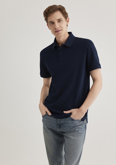  Mavi Lacivert Polo Tişört Slim Fit / Dar Kesim 0612521-70490