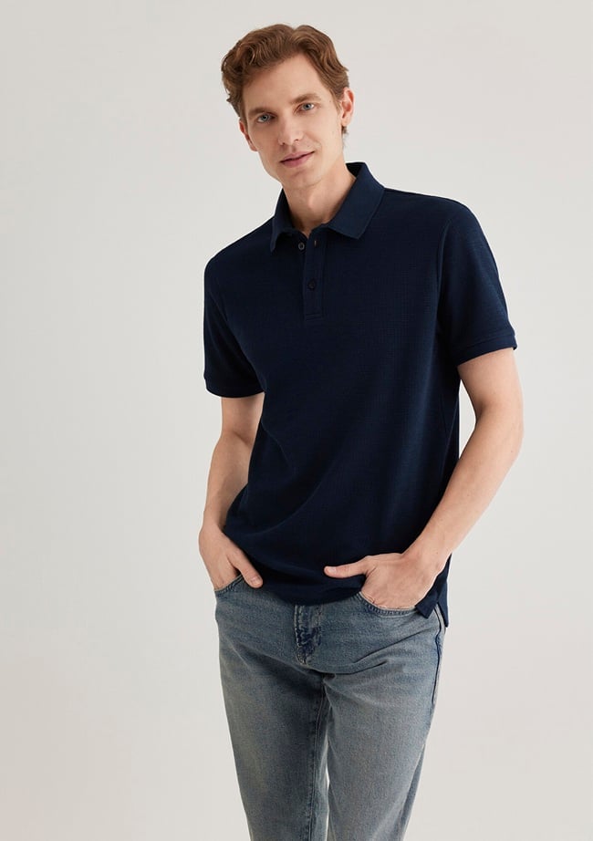  Mavi Lacivert Polo Tişört Slim Fit / Dar Kesim 0612521-70490