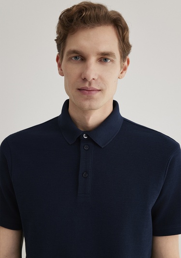  Mavi Lacivert Polo Tişört Slim Fit / Dar Kesim 0612521-70490