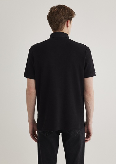  Mavi Siyah Polo Tişört Slim Fit / Dar Kesim 0612521-900