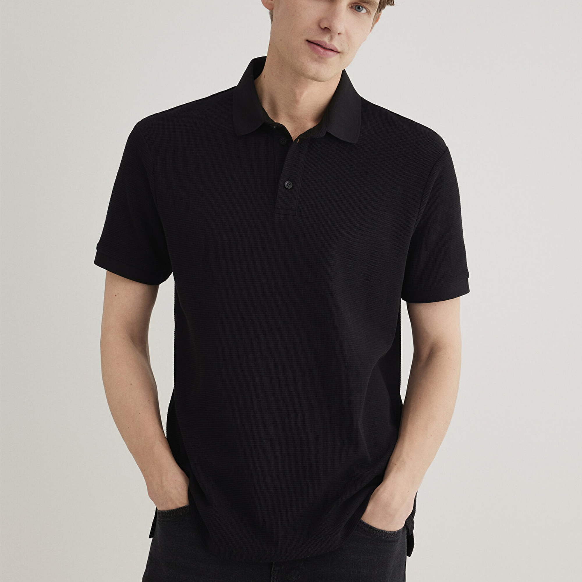 Mavi Siyah Polo Tişört Slim Fit / Dar Kesim 0612521-900