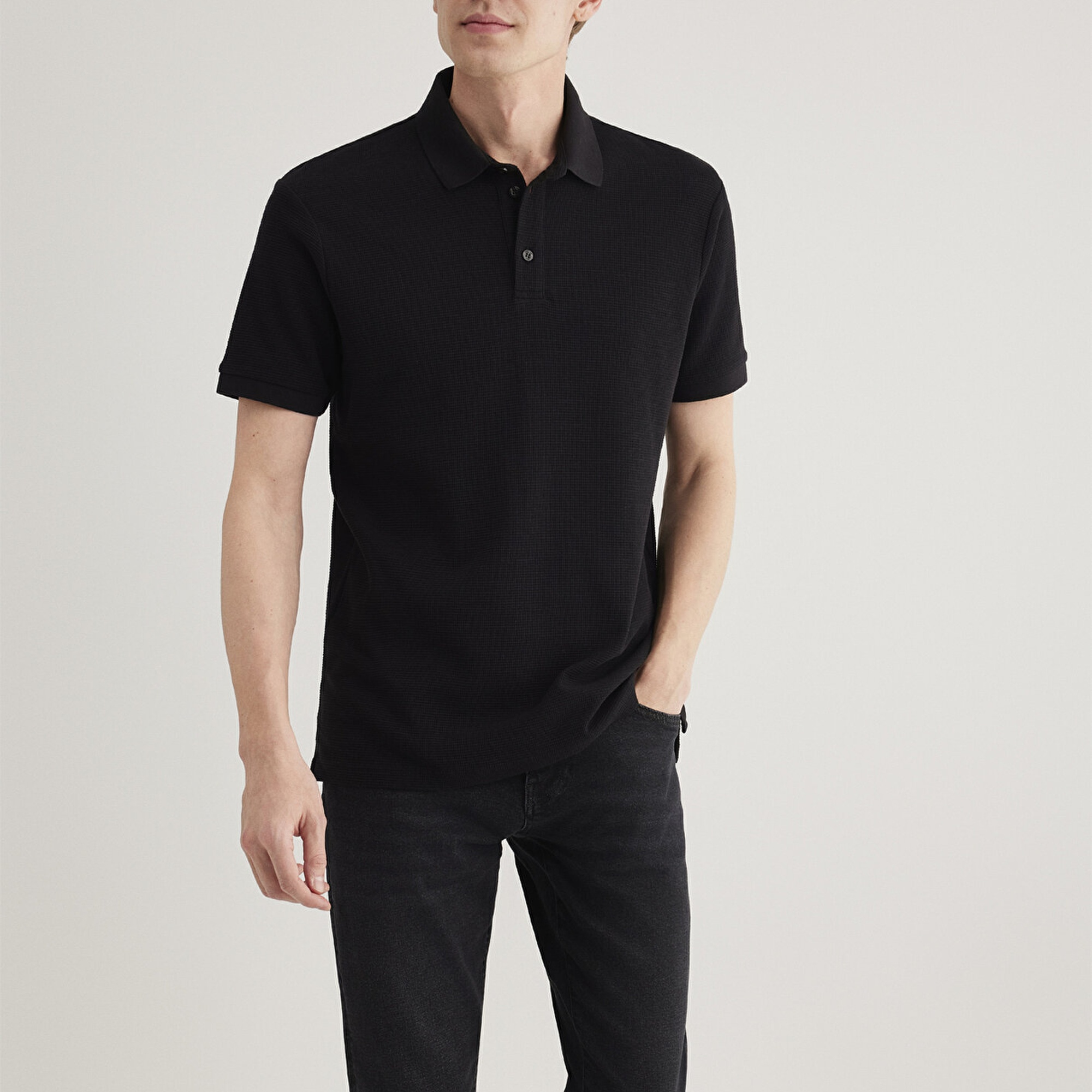 Mavi Siyah Polo Tişört Slim Fit / Dar Kesim 0612521-900