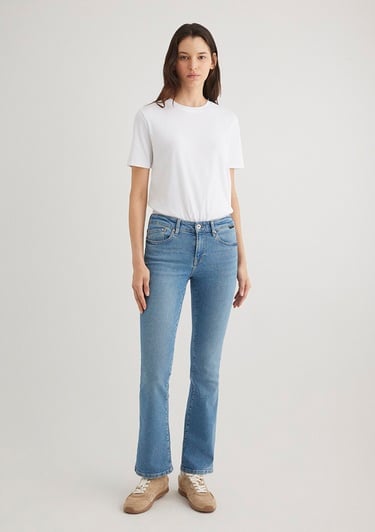  Mavi Beyaz Basic Tişört Semi Slim Fit / Yarı Dar Kesim 1612916-620