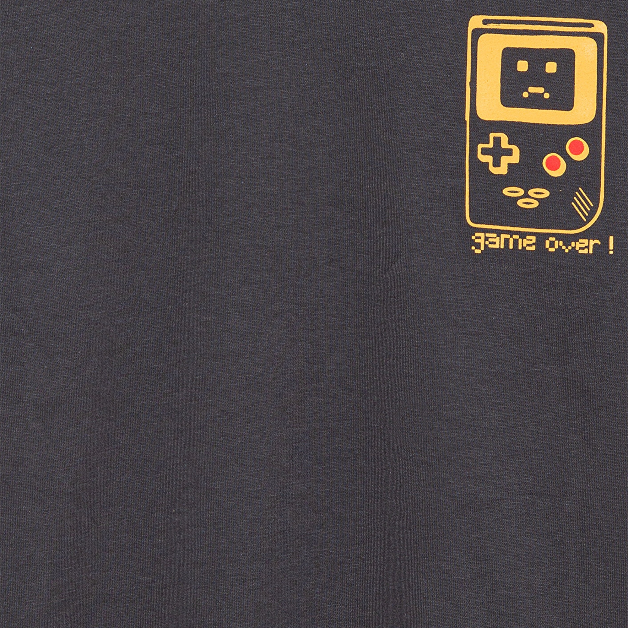 Mavi Baskılı Antrasit Tişört Oversize / Geniş Kesim 6610257-70087