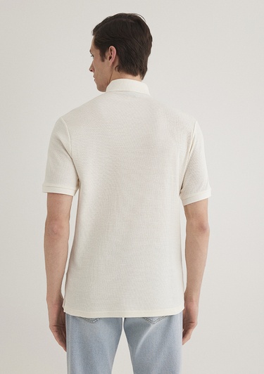  Mavi Ekru Polo Tişört Slim Fit / Dar Kesim 0612521-70057