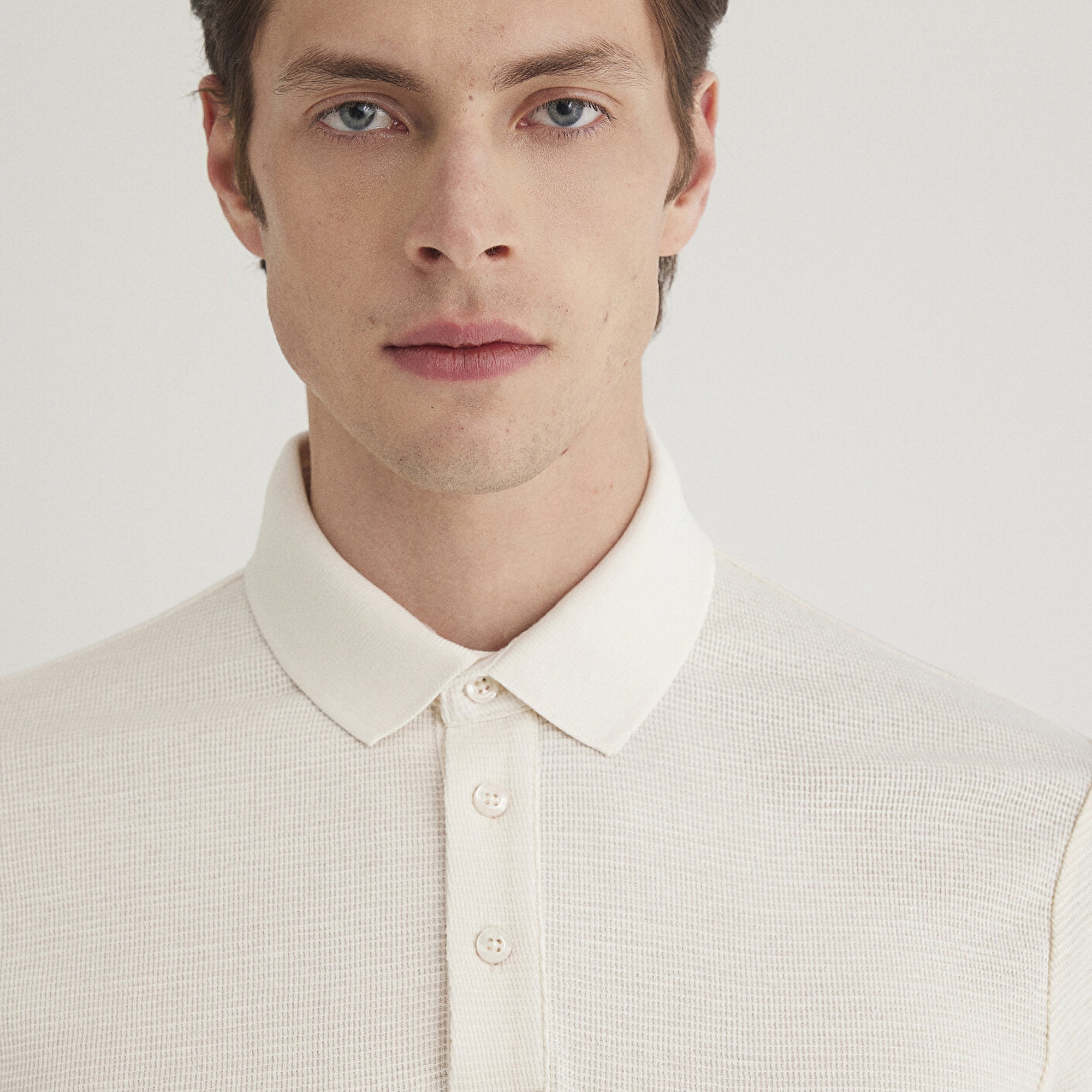 Mavi Ekru Polo Tişört Slim Fit / Dar Kesim 0612521-70057