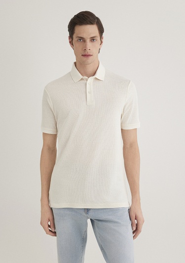 Mavi Ekru Polo Tişört Slim Fit / Dar Kesim 0612521-70057