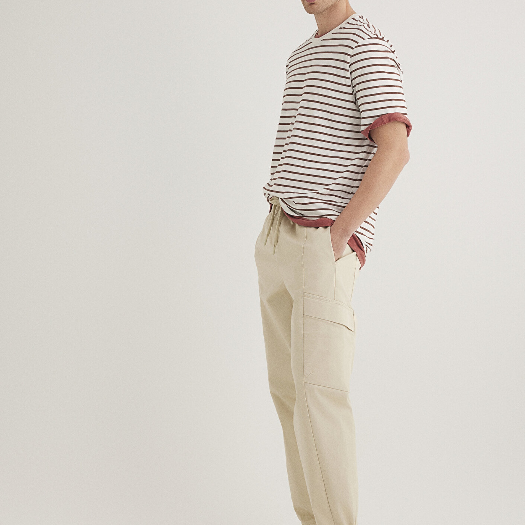 Mavi Bej Kargo Jogger Pantolon 0010430-70322