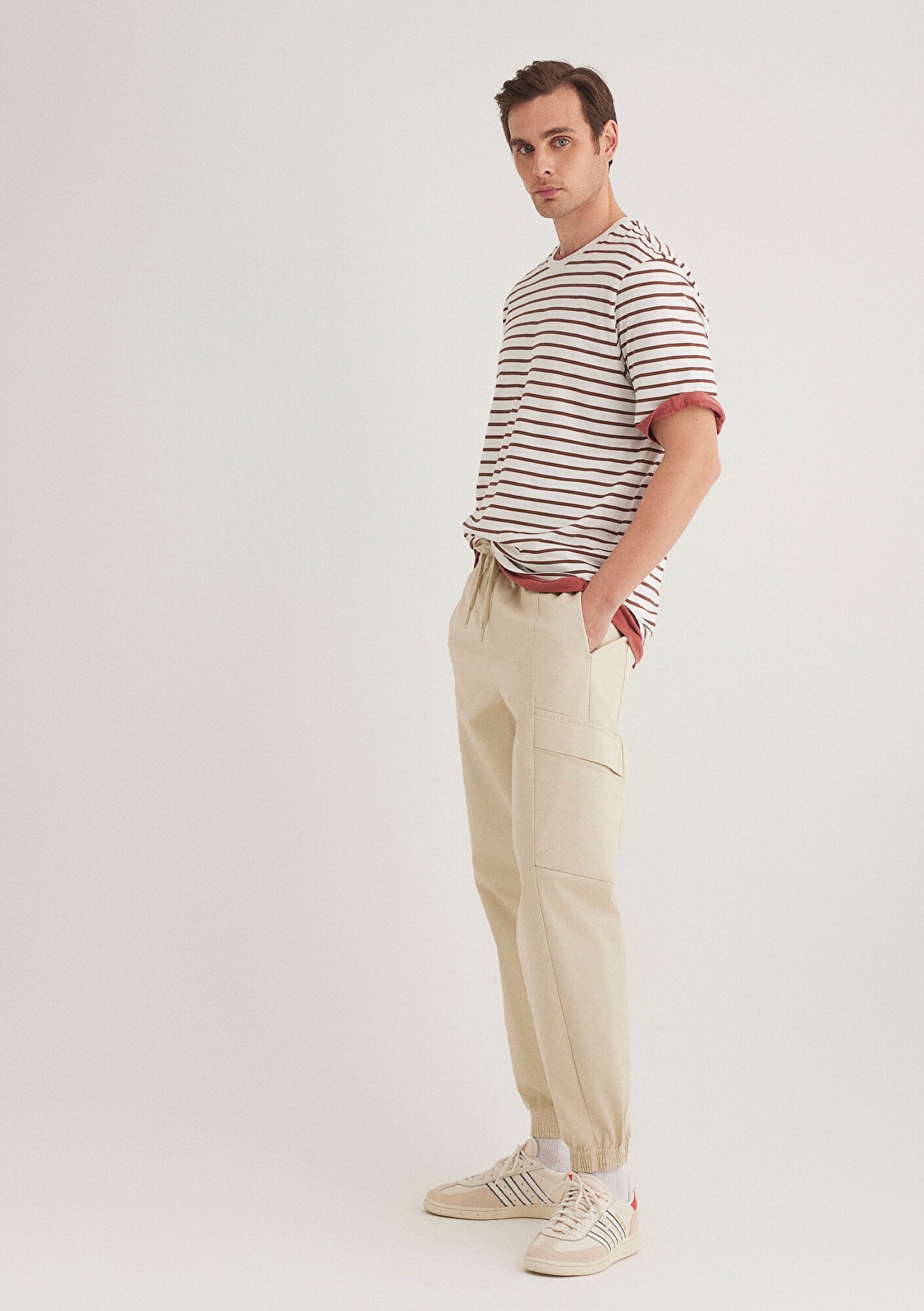  Mavi Bej Kargo Jogger Pantolon 0010430-70322