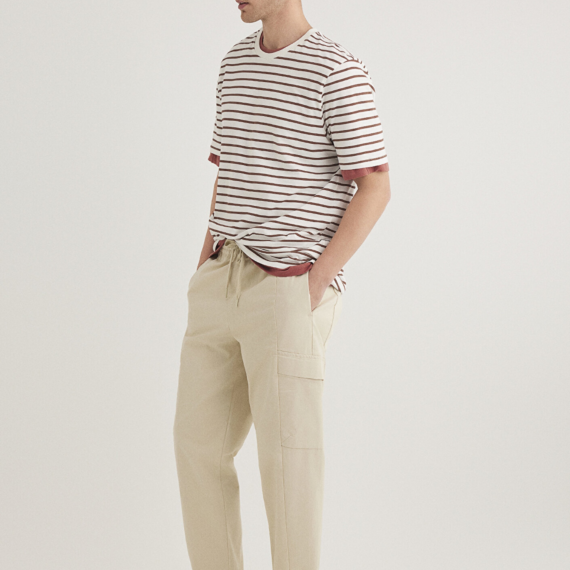 Mavi Bej Kargo Jogger Pantolon 0010430-70322