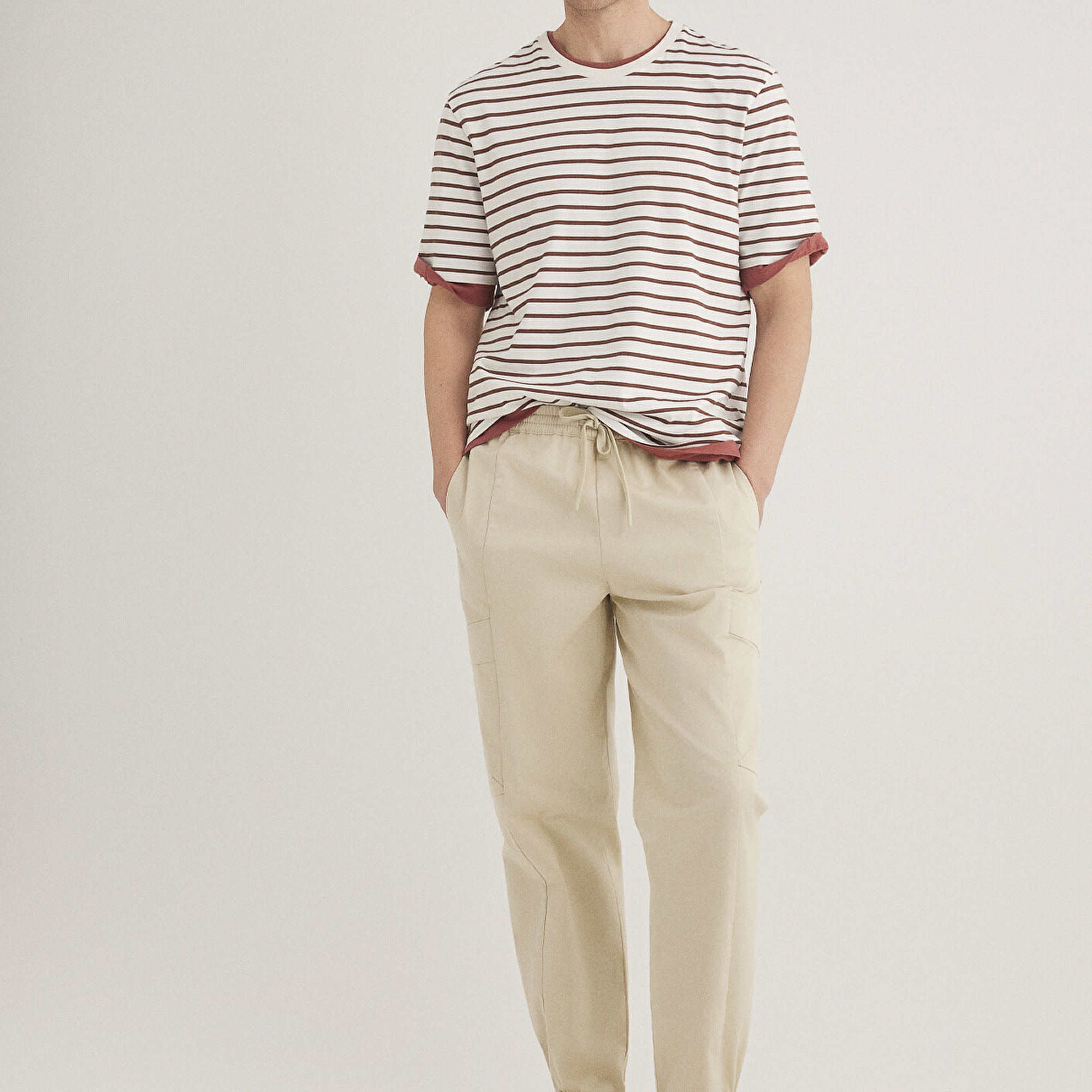 Mavi Bej Kargo Jogger Pantolon 0010430-70322