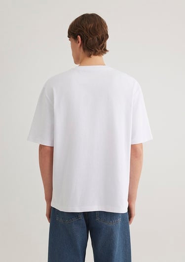  Mavi Mavi Baskılı Beyaz Tişört Loose Fit / Bol Rahat Kesim 0612524-620
