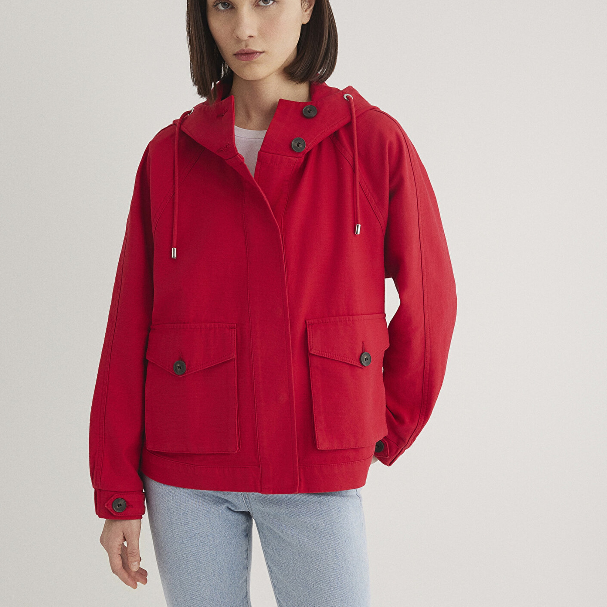 Mavi Kırmızı Ceket Oversize / Geniş Kesim 1110625-70463