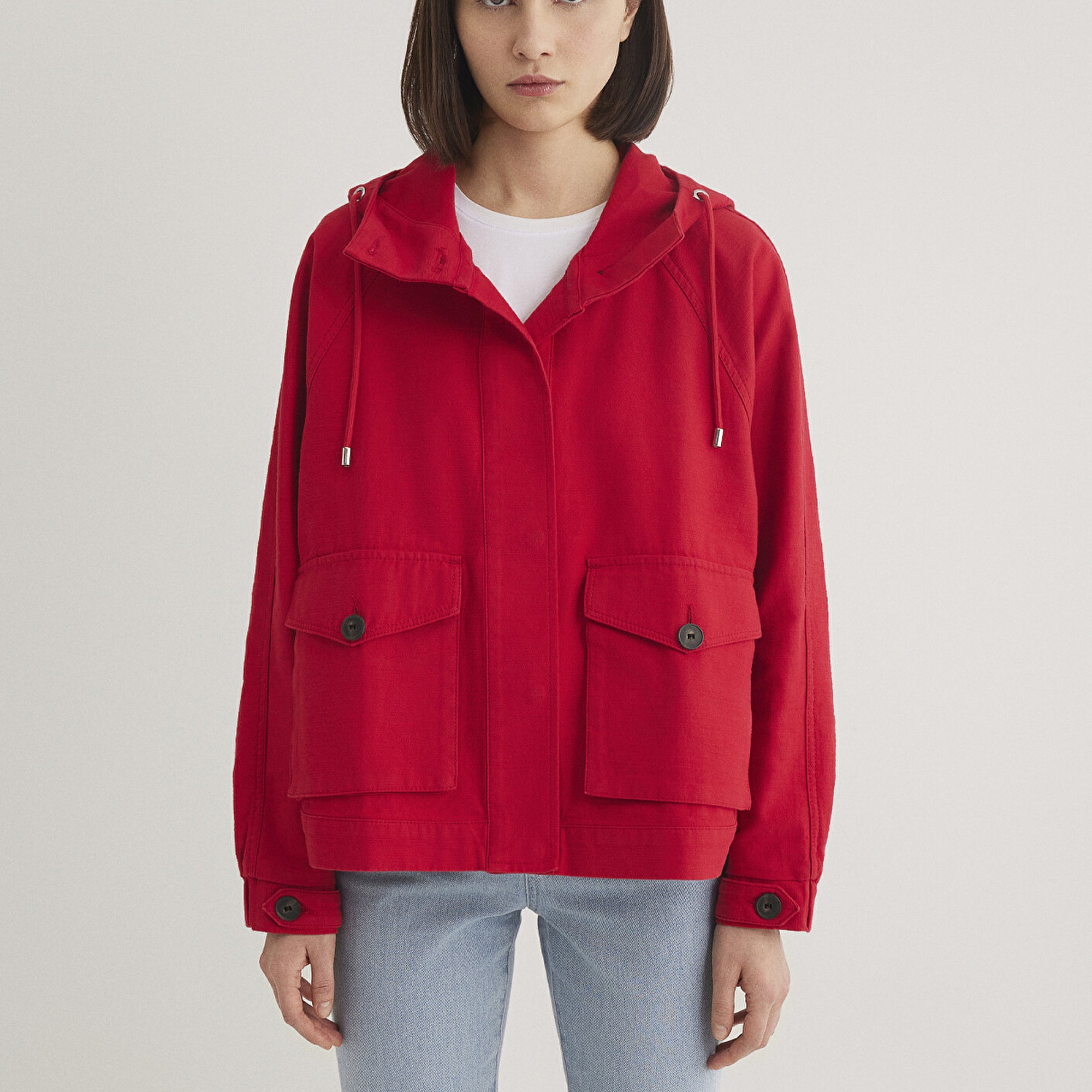 Mavi Kırmızı Ceket Oversize / Geniş Kesim 1110625-70463