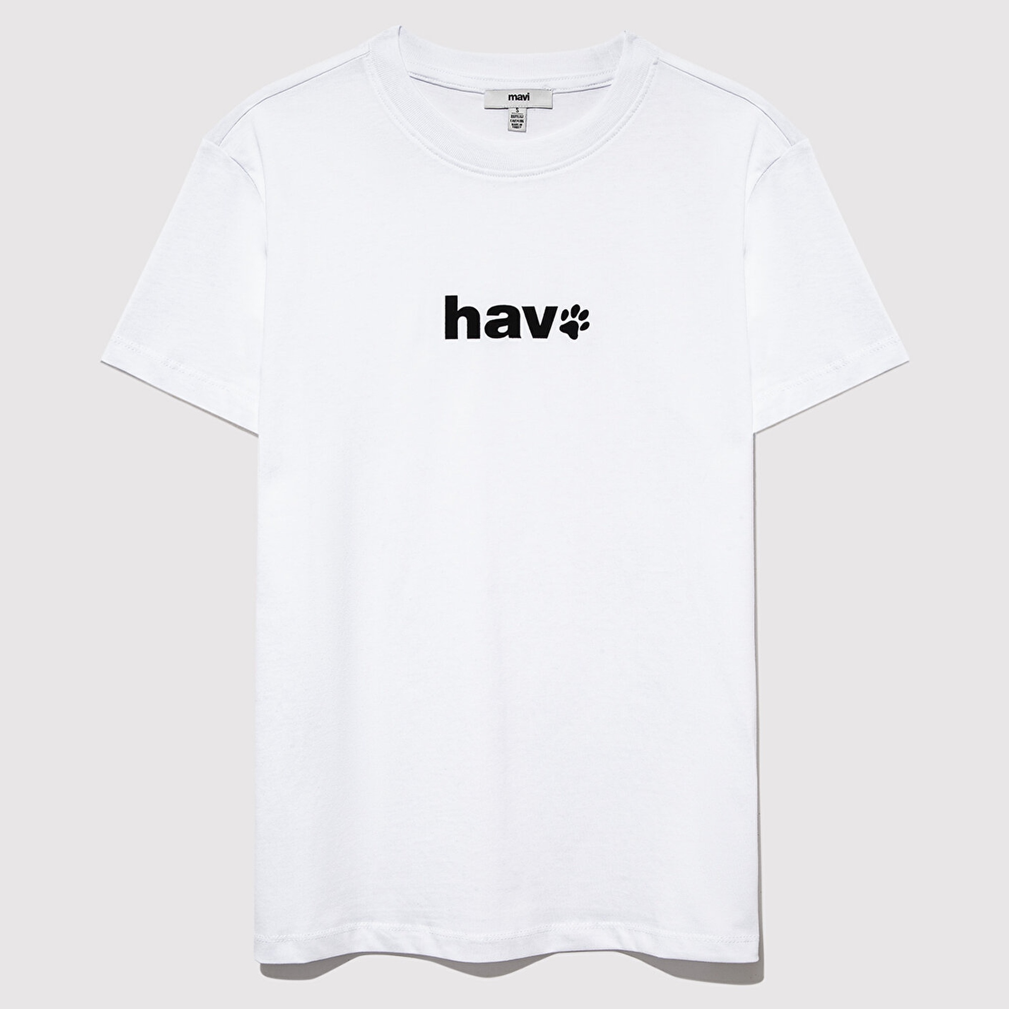 Mavi Hav Baskılı Beyaz Tişört Regular Fit / Normal Kesim 1613288-620