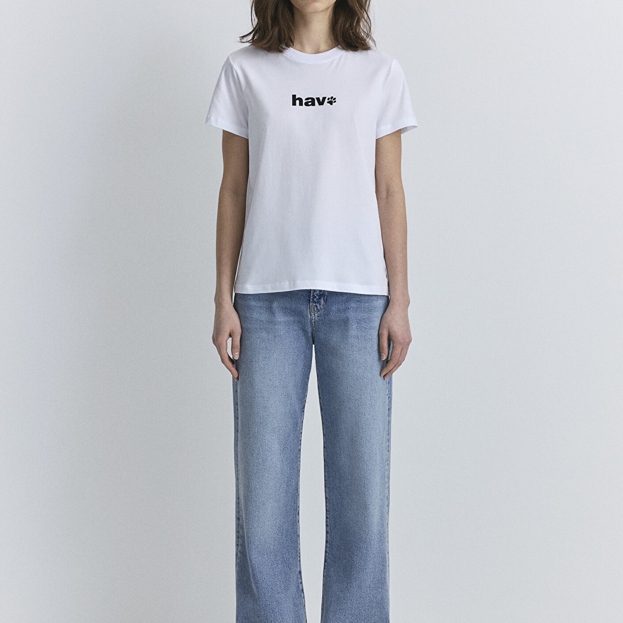 Mavi Hav Baskılı Beyaz Tişört Regular Fit / Normal Kesim 1613288-620