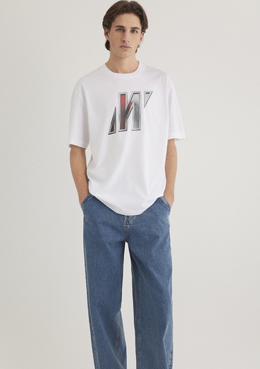  Mavi Mavi Pro Logo Siyah Tişört Loose Fit / Bol Rahat Kesim 0612750-620