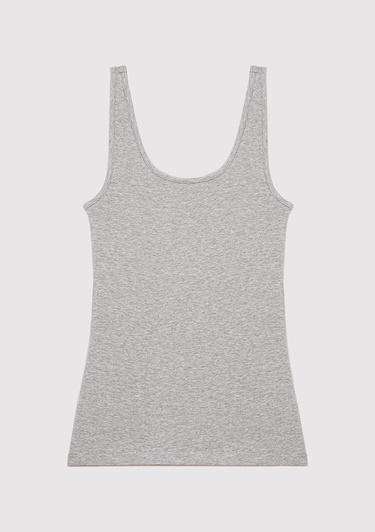  Mavi 2li Gri Lacivert Kadın Basic Atlet Fitted / Vücuda Oturan Kesim 1611367-70490