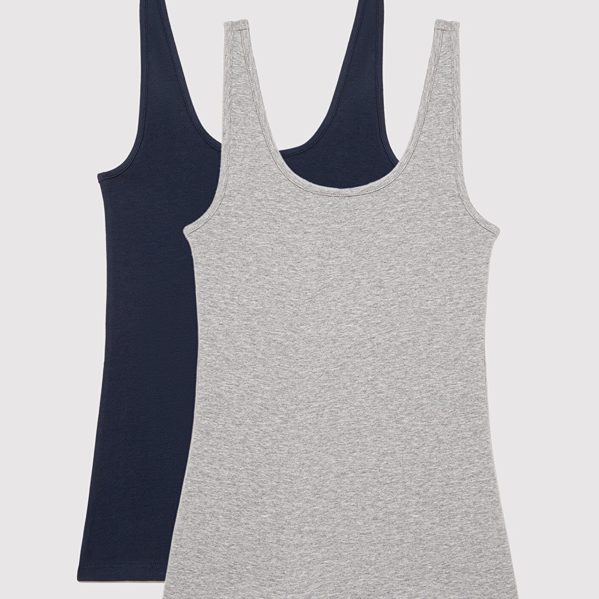Mavi 2li Gri Lacivert Kadın Basic Atlet Fitted / Vücuda Oturan Kesim 1611367-70490