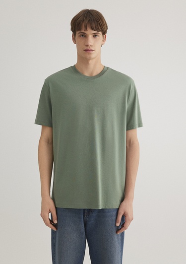 Mavi Yeşil Basic Tişört Loose Fit / Bol Rahat Kesim 066249-71483