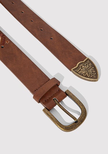  Mavi Kahverengi Suni Deri Kemer 1913293-70280