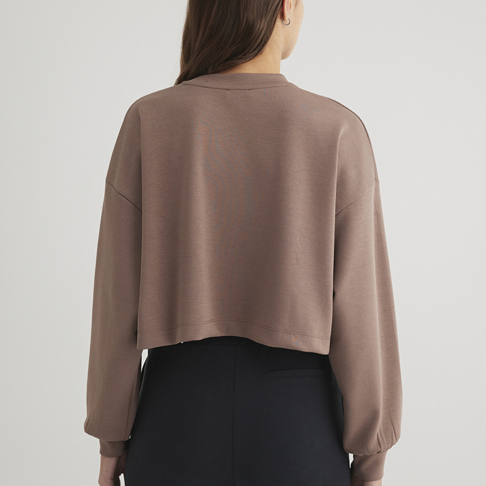 Mavi Sporty Lux Kahverengi TENCEL TM Modal Sweatshirt 1S10061-70383