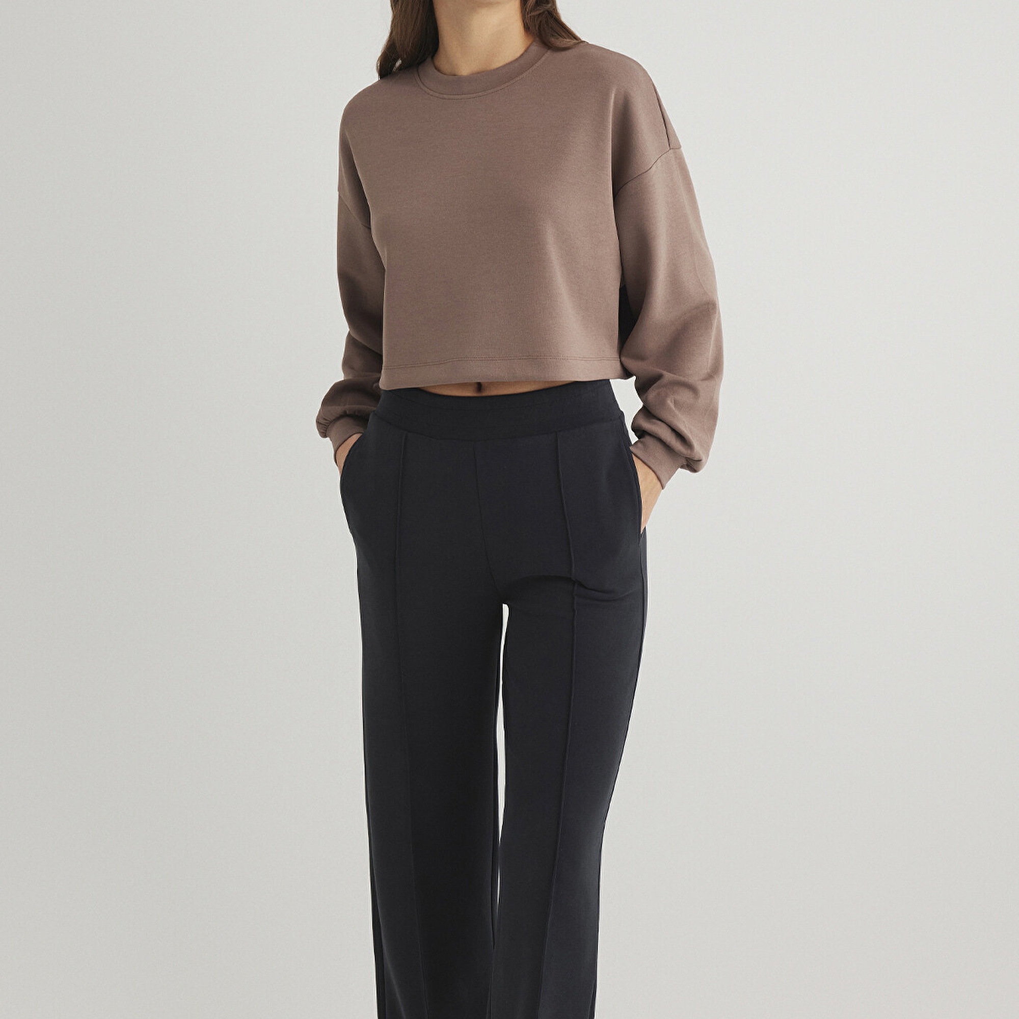 Mavi Sporty Lux Kahverengi TENCEL TM Modal Sweatshirt 1S10061-70383