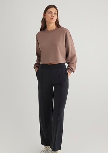  Mavi Sporty Lux Kahverengi TENCEL TM Modal Sweatshirt 1S10061-70383