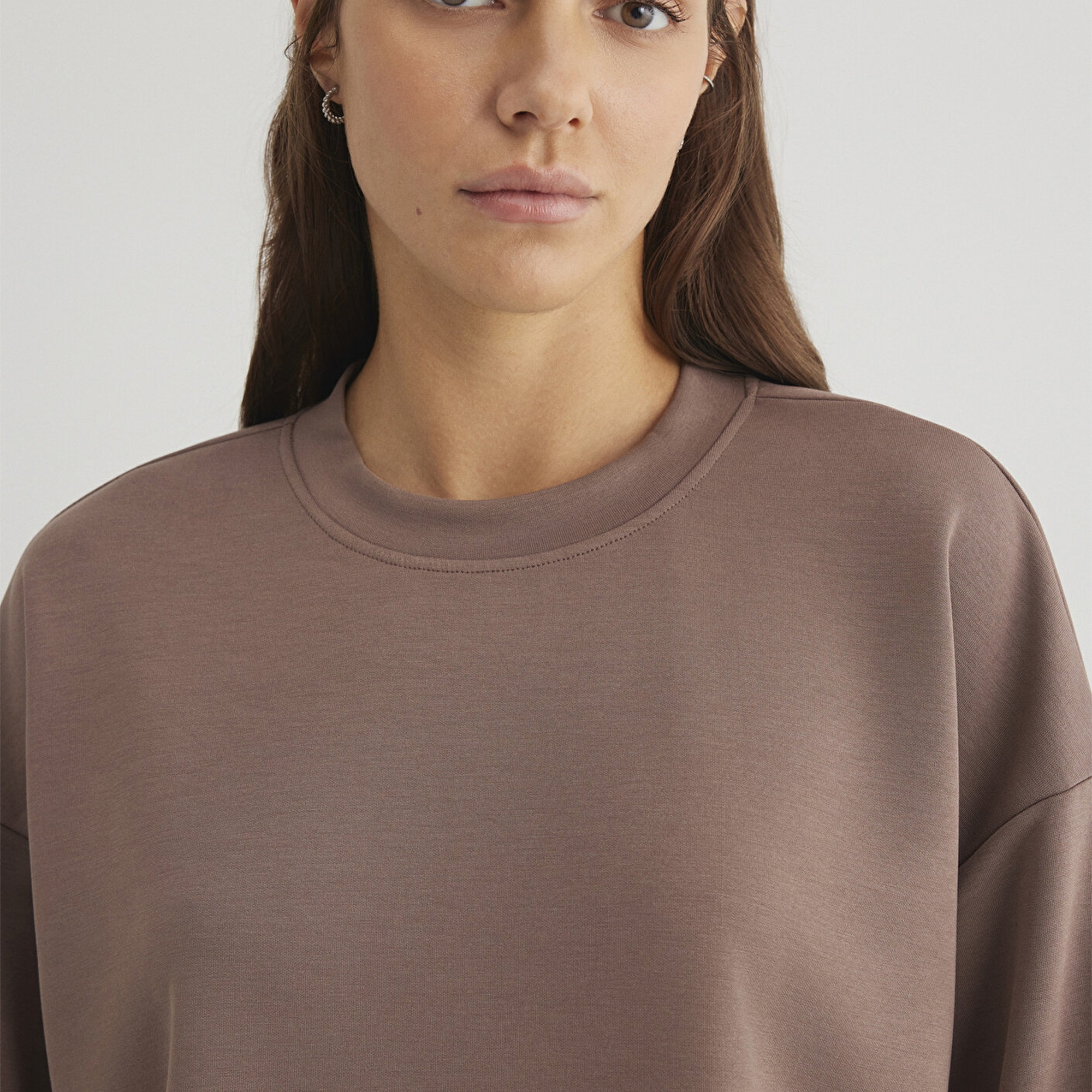 Mavi Sporty Lux Kahverengi TENCEL TM Modal Sweatshirt 1S10061-70383