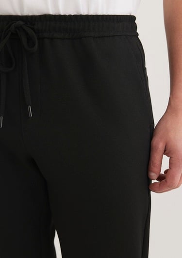  Mavi Siyah Örme Pantolon 0010460-900