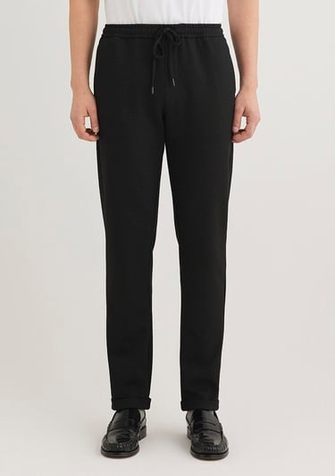  Mavi Siyah Örme Pantolon 0010460-900