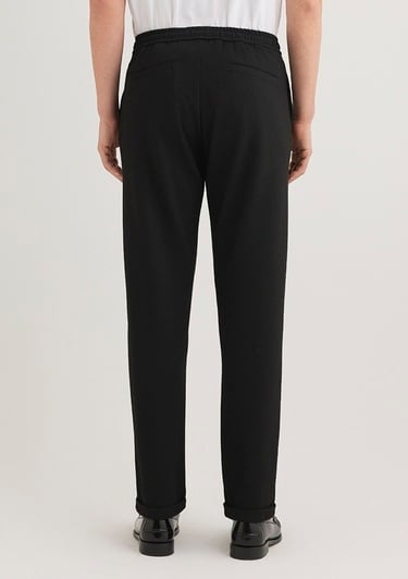  Mavi Siyah Örme Pantolon 0010460-900