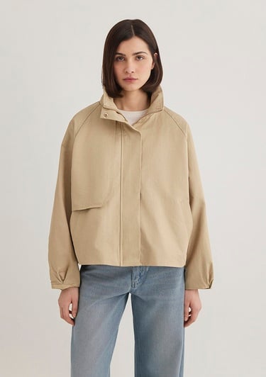  Mavi Bej Ceket Oversize / Geniş Kesim 1110647-35565