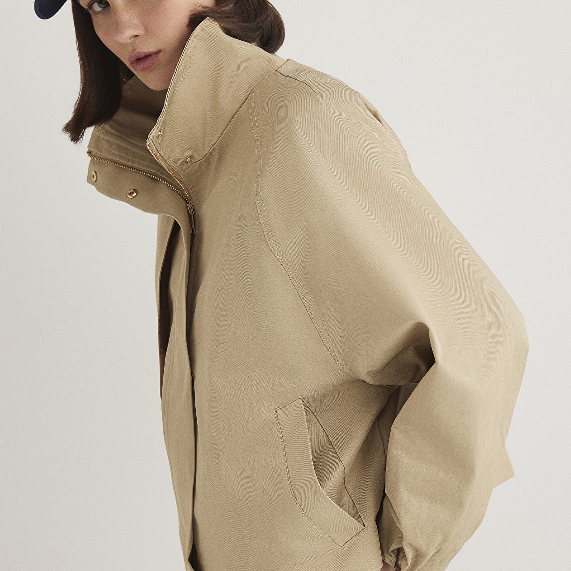 Mavi Bej Ceket Oversize / Geniş Kesim 1110647-35565