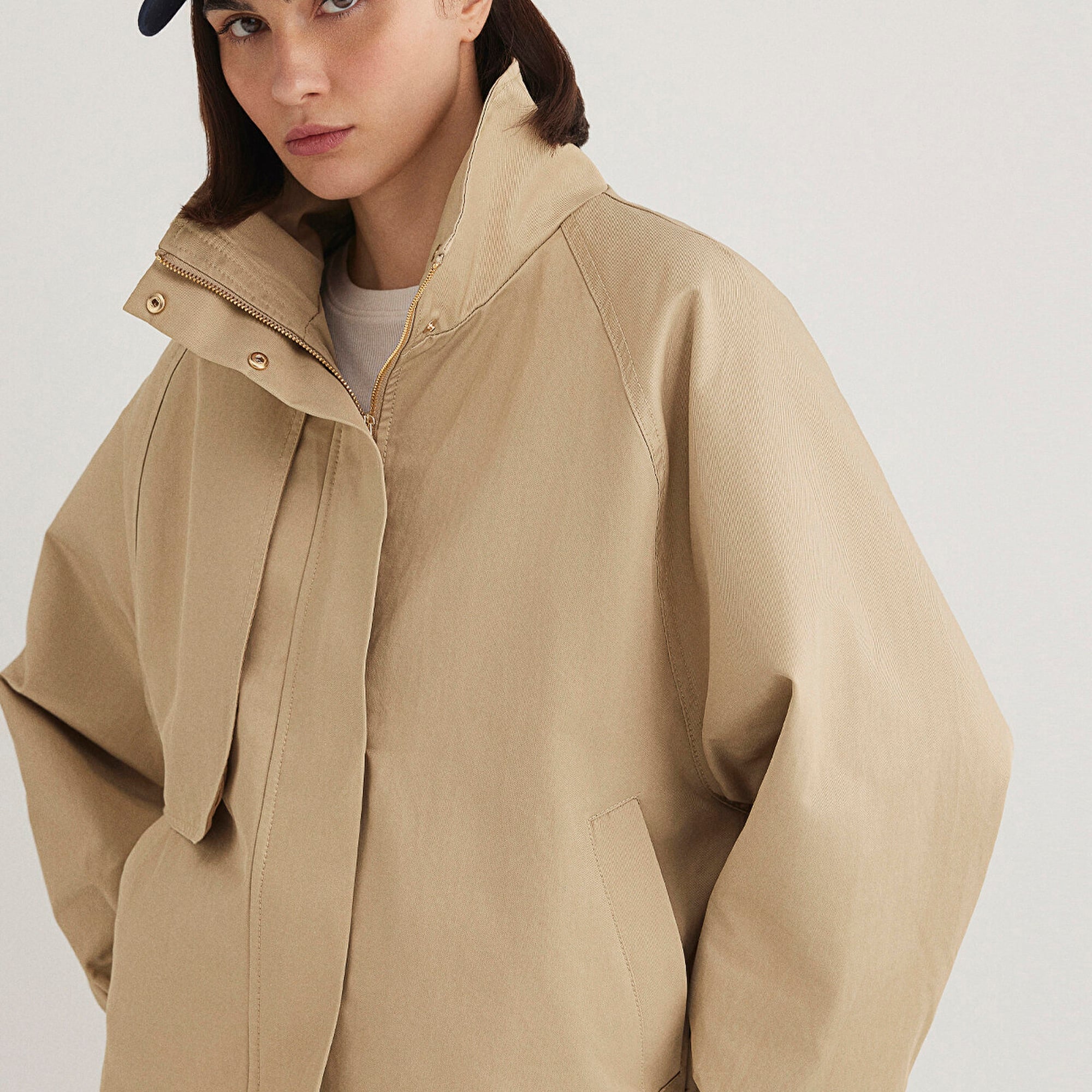 Mavi Bej Ceket Oversize / Geniş Kesim 1110647-35565