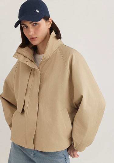  Mavi Bej Ceket Oversize / Geniş Kesim 1110647-35565