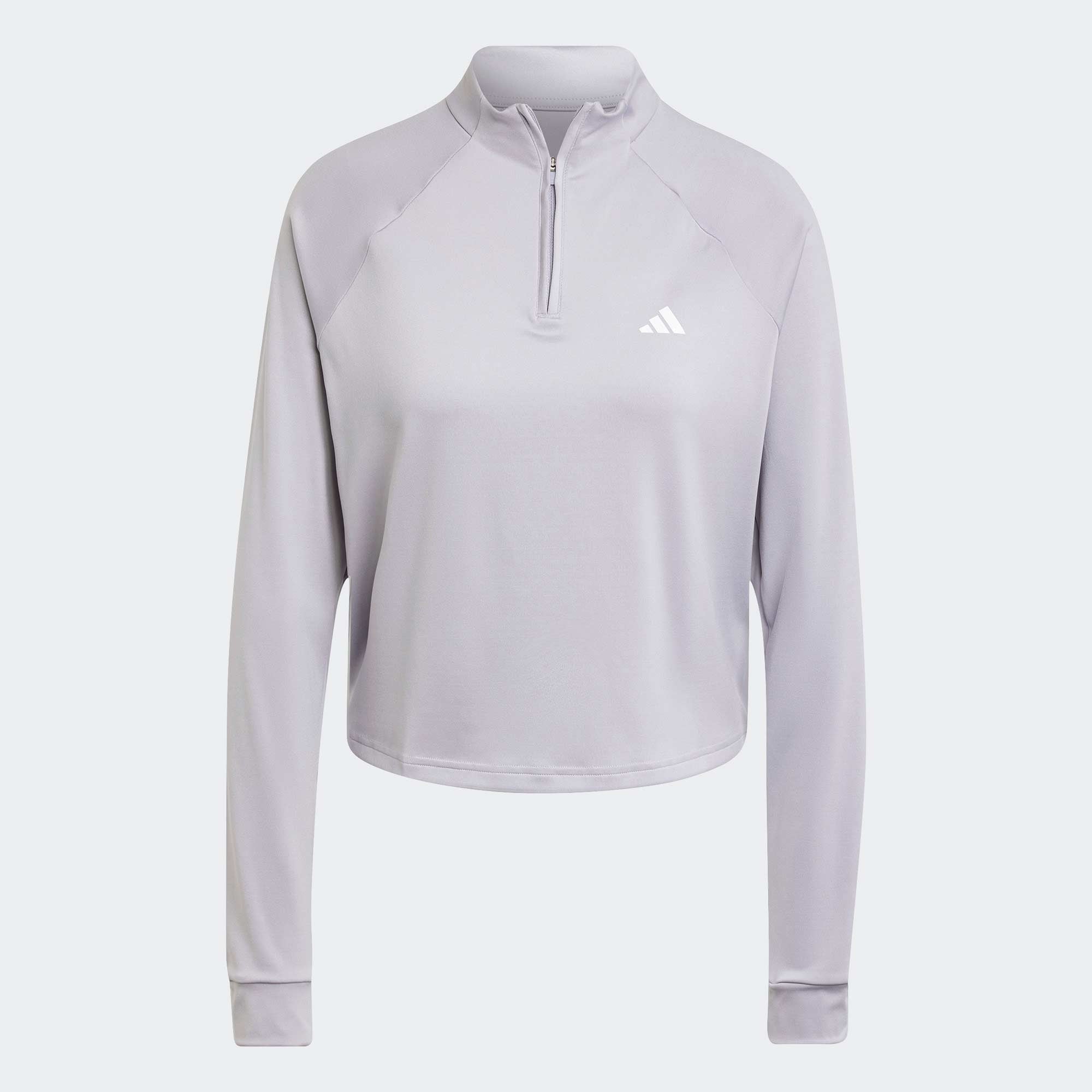 adidas Essentials 1/4 Zip Kadın Mor Sweatshirt