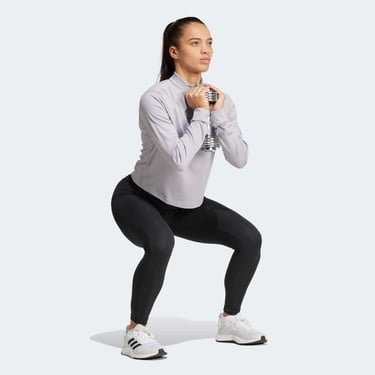  adidas Essentials 1/4 Zip Kadın Mor Sweatshirt