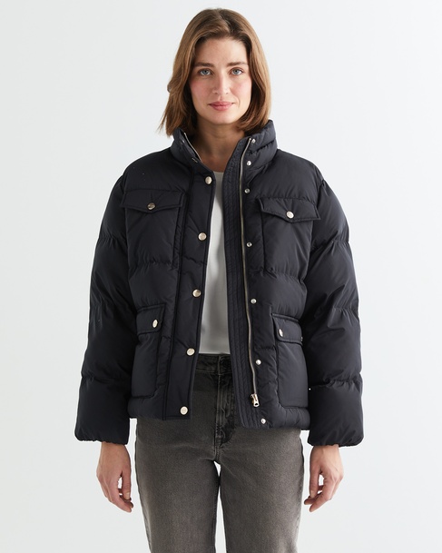  GANT Kadın Siyah Dik Yaka Mont