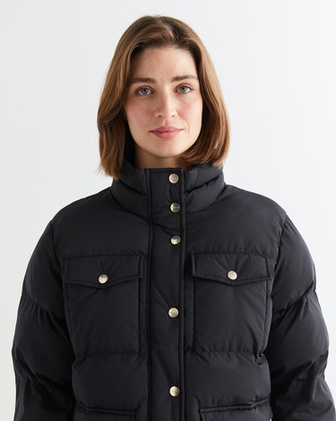  GANT Kadın Siyah Dik Yaka Mont