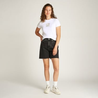  Calvin Klein Front Photo Graphic Baby Kadın Beyaz T-Shirt