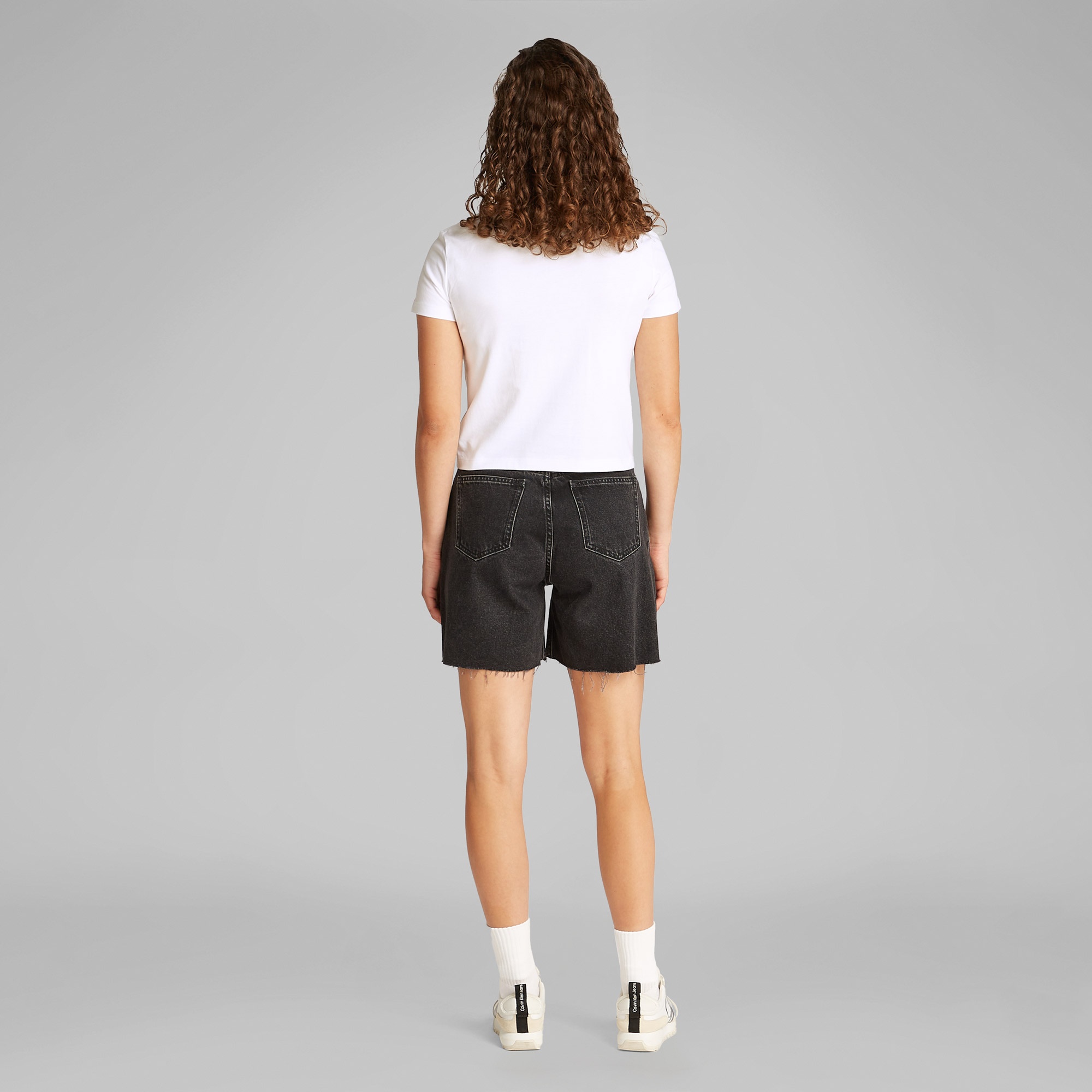 Calvin Klein Front Photo Graphic Baby Kadın Beyaz T-Shirt