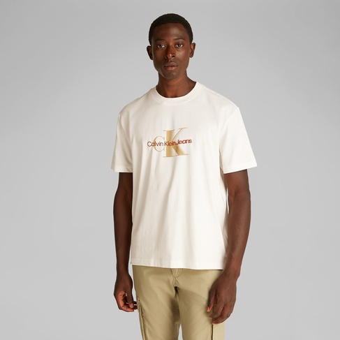  Calvin Klein Monologo Shift Erkek Beyaz T-Shirt